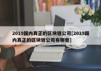 2019国内真正的区块链公司[2019国内真正的区块链公司有哪些]