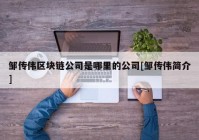 邹传伟区块链公司是哪里的公司[邹传伟简介]