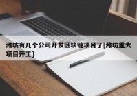 潍坊有几个公司开发区块链项目了[潍坊重大项目开工]